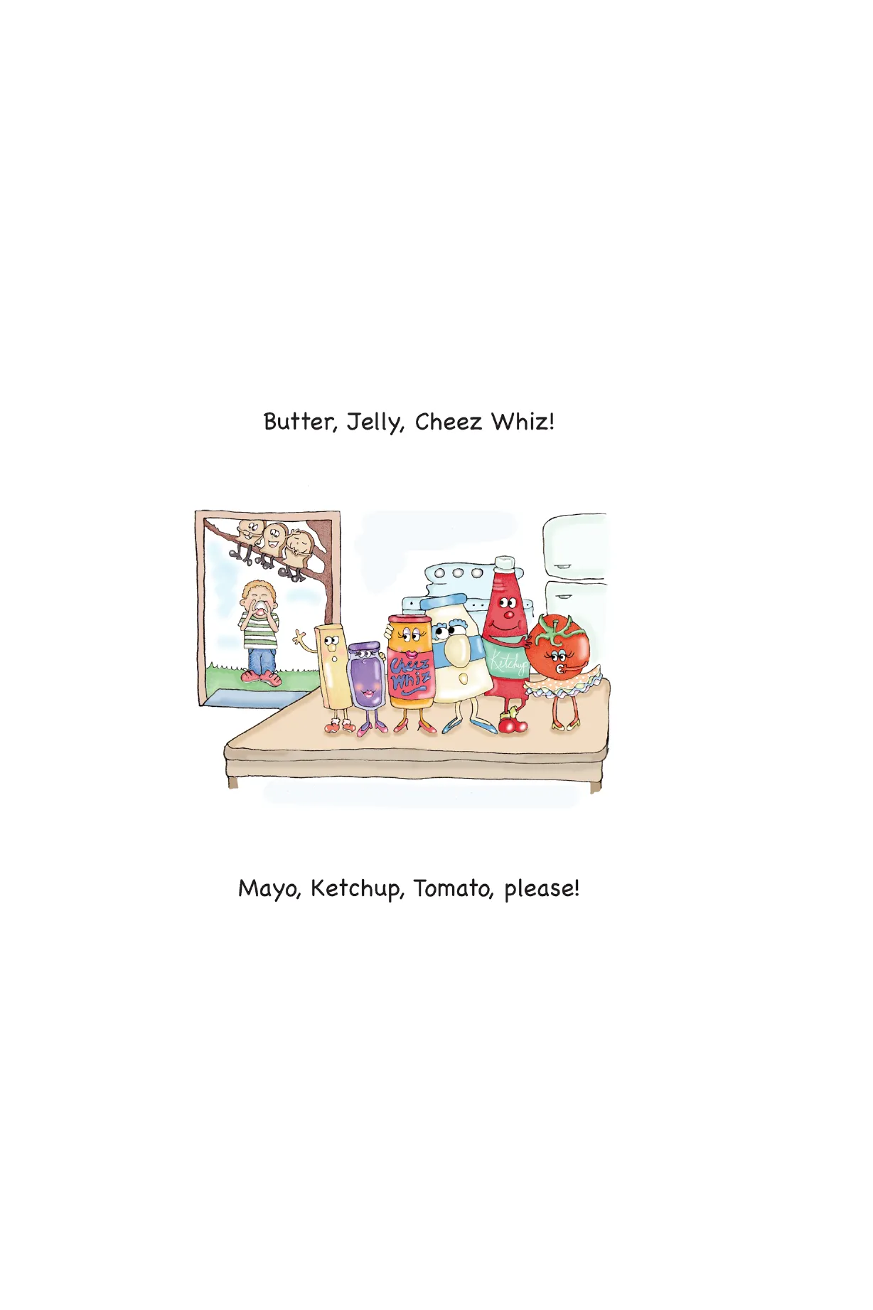 Kitchen food characters