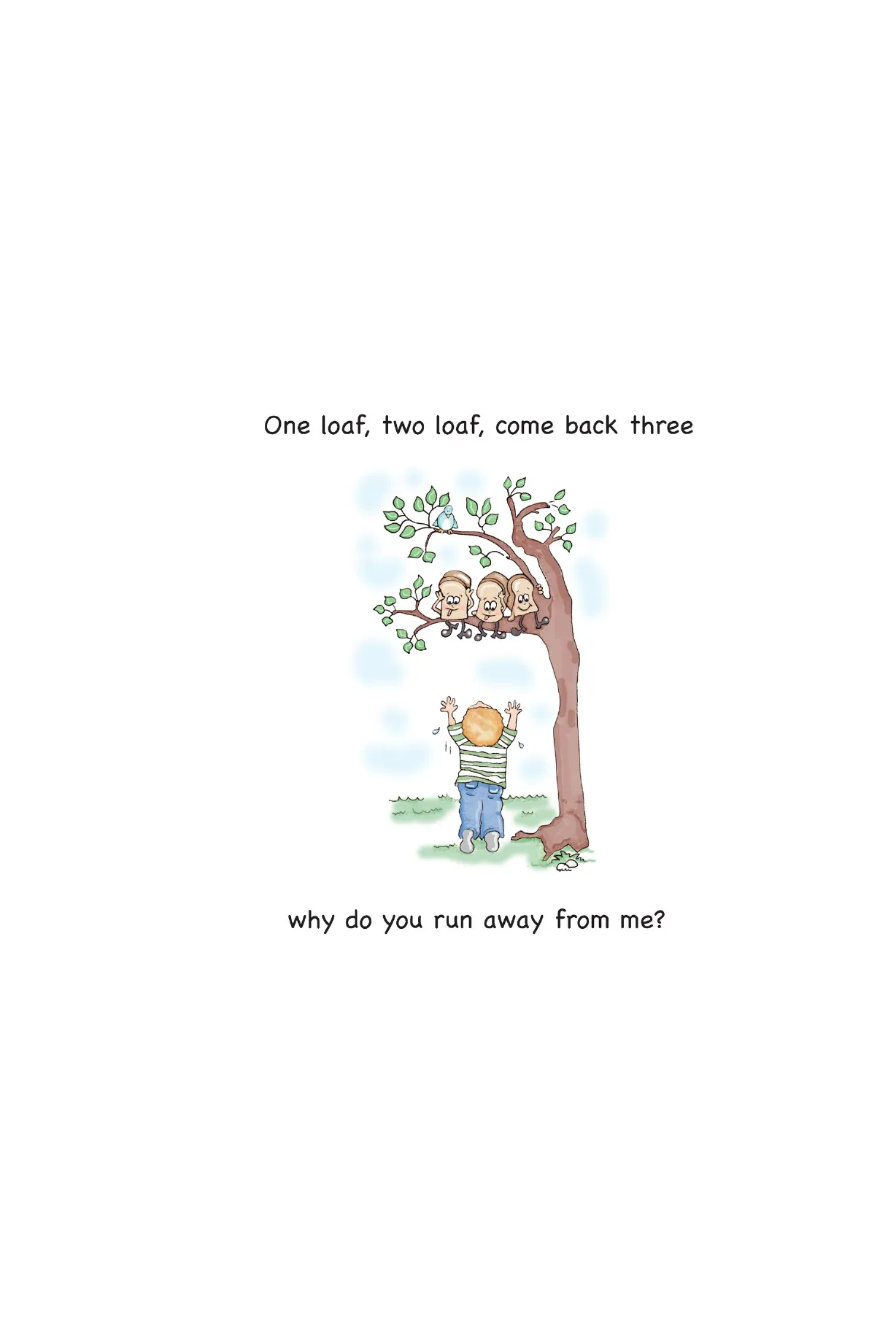 Three banana bread loaves in a tree